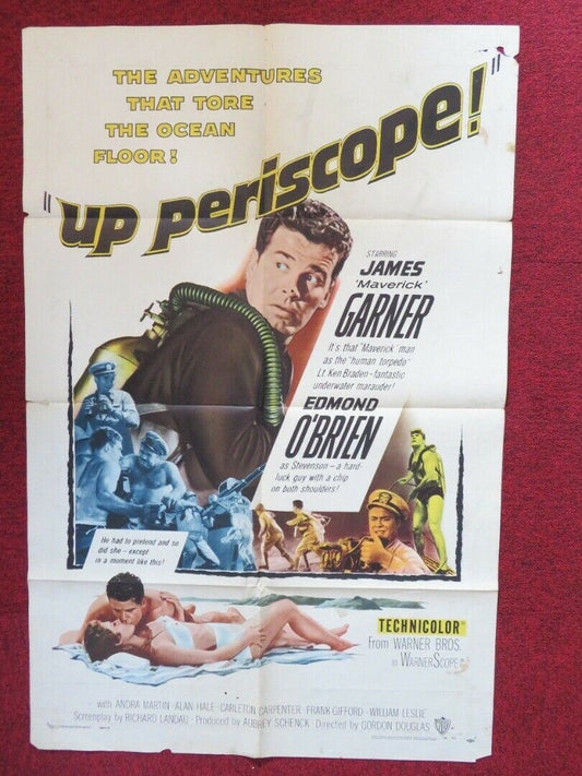 UP PERISCOPE FOLDED US ONE SHEET POSTER JAMES GARNER 1959 Movie posters