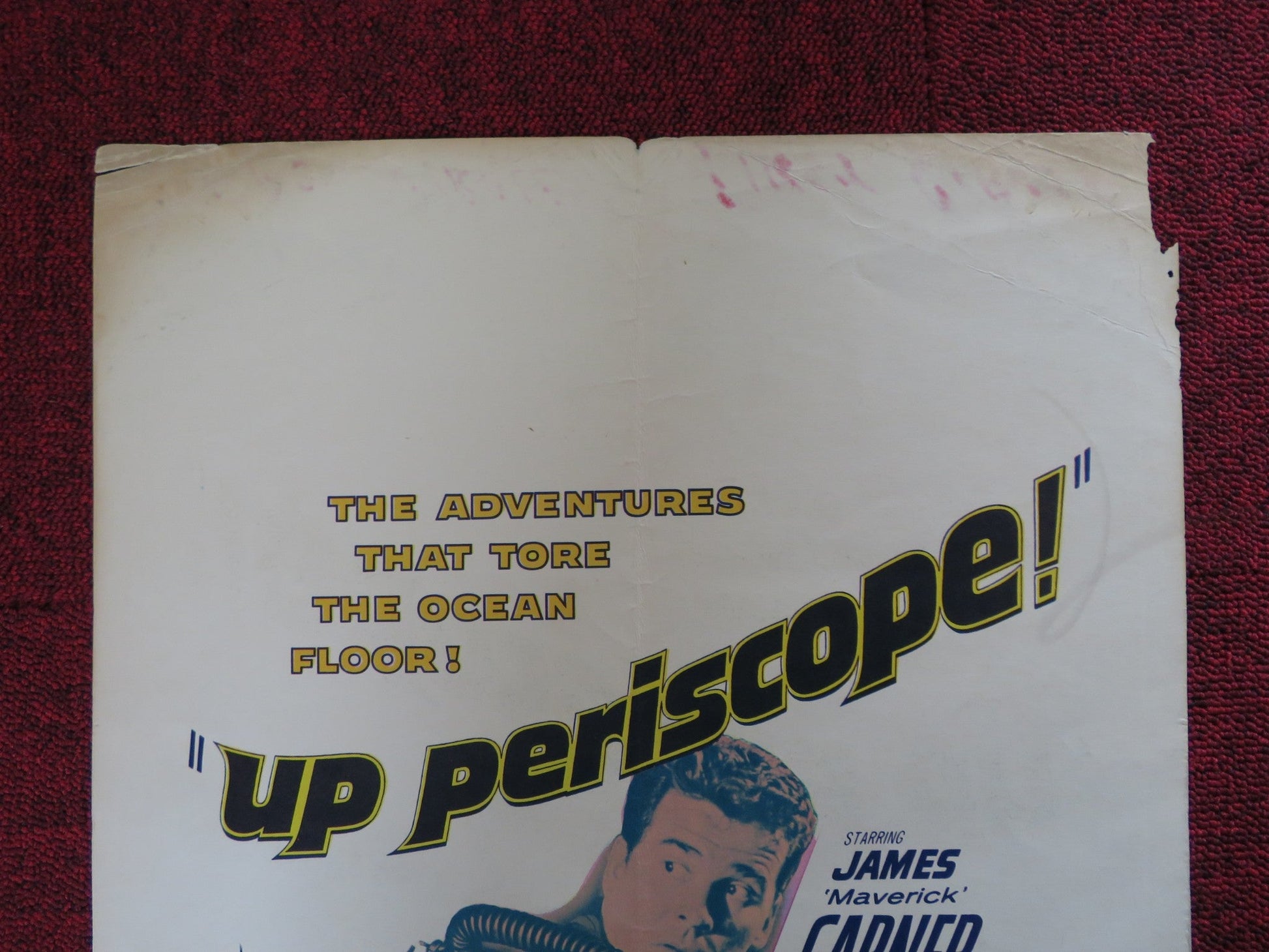 UP PERISCOPE WINDOW CARD (14"x 22") POSTER JAMES GARNER EDMOND O'BRIEN 1959 Rendezvous Cinema Movie posters