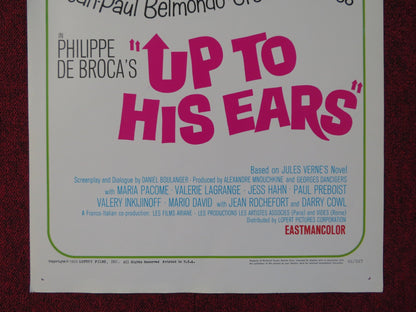 UP TO HIS EARS US INSERT (14"x 36") POSTER JEAN - PAUL BELMONDO U. ANDRESS 1965 Rendezvous Cinema Movie posters