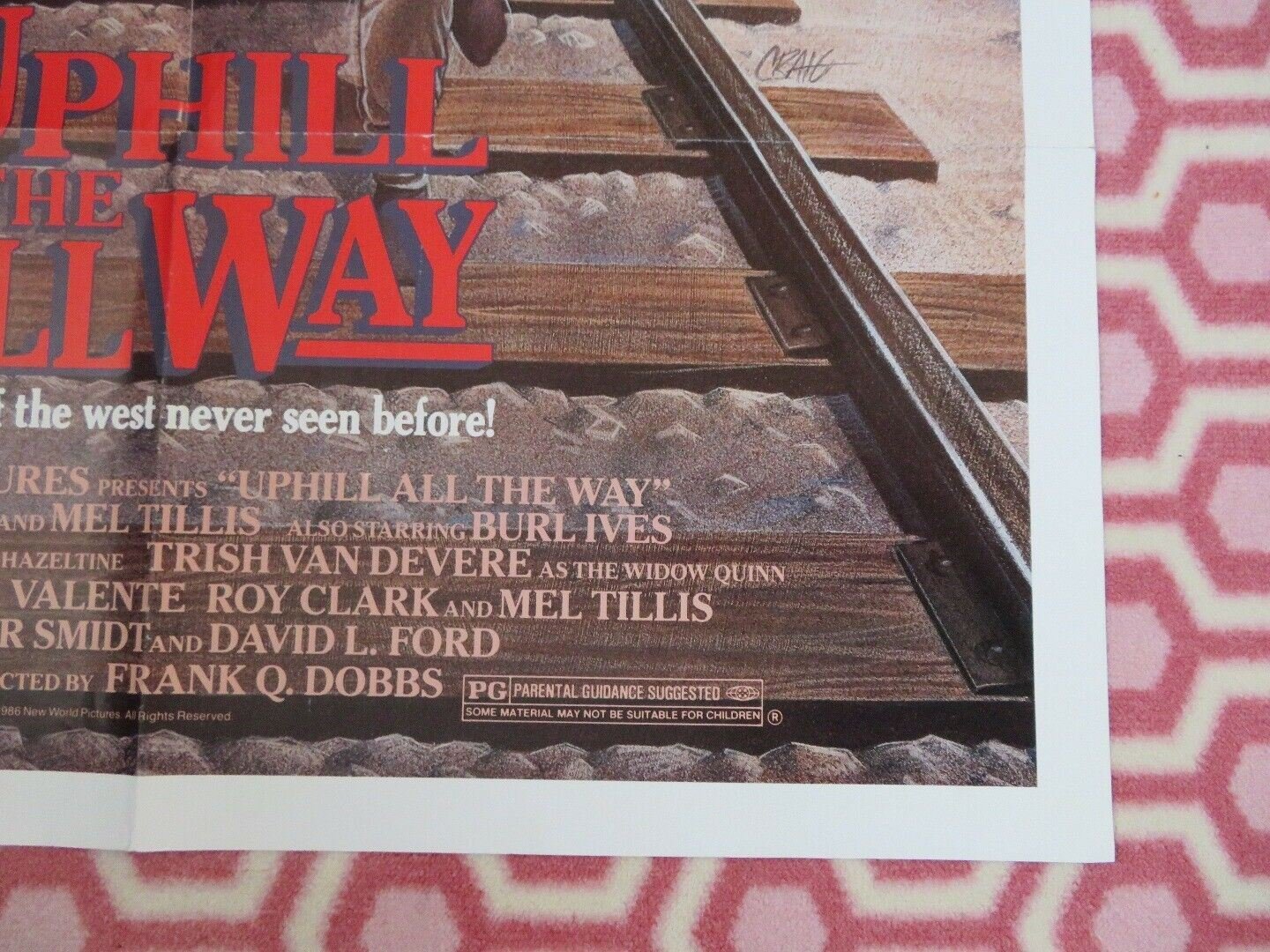 UPHILL ALL THE WAY US ONE SHEET (27"x 41") POSTER ROY CLARK MEL TILLIS 1986 Movie posters