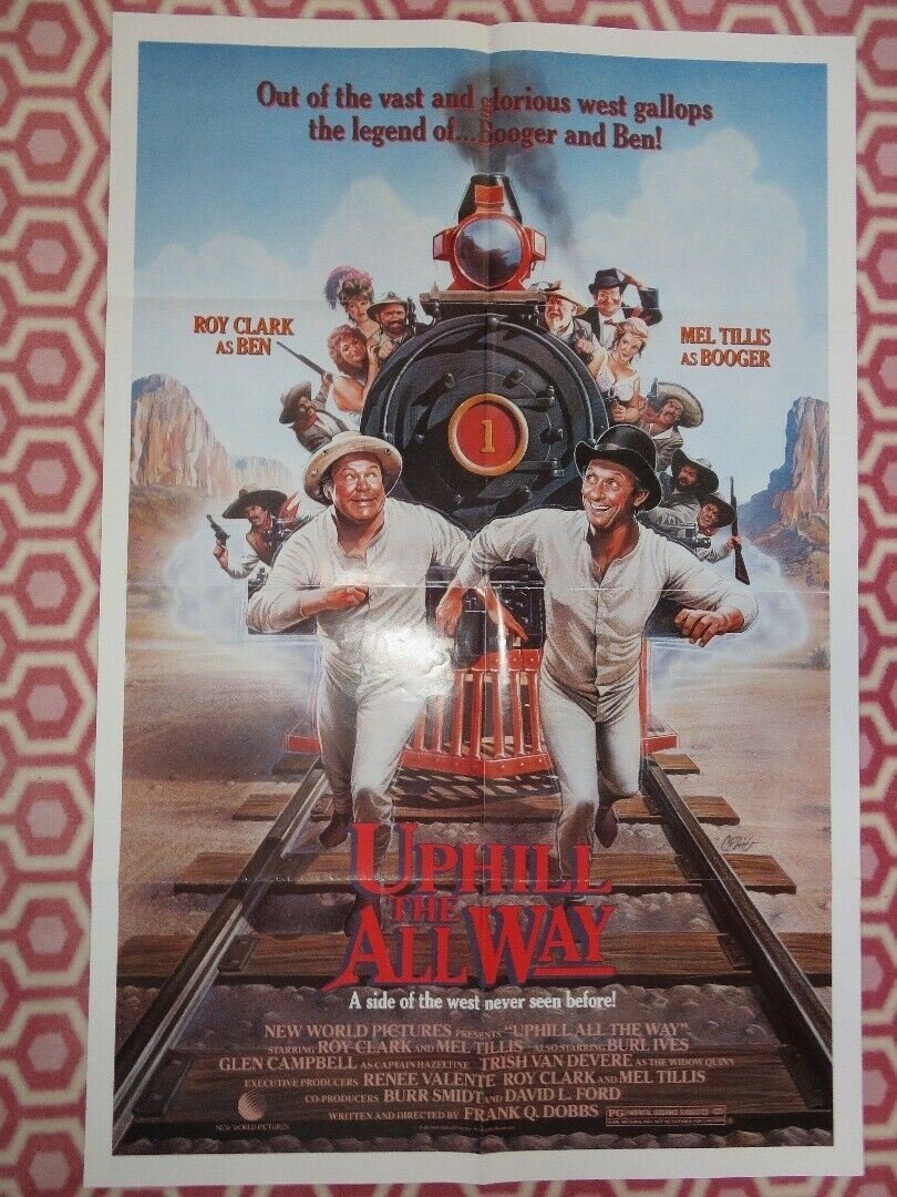 UPHILL ALL THE WAY US ONE SHEET (27"x 41") POSTER ROY CLARK MEL TILLIS 1986 Movie posters
