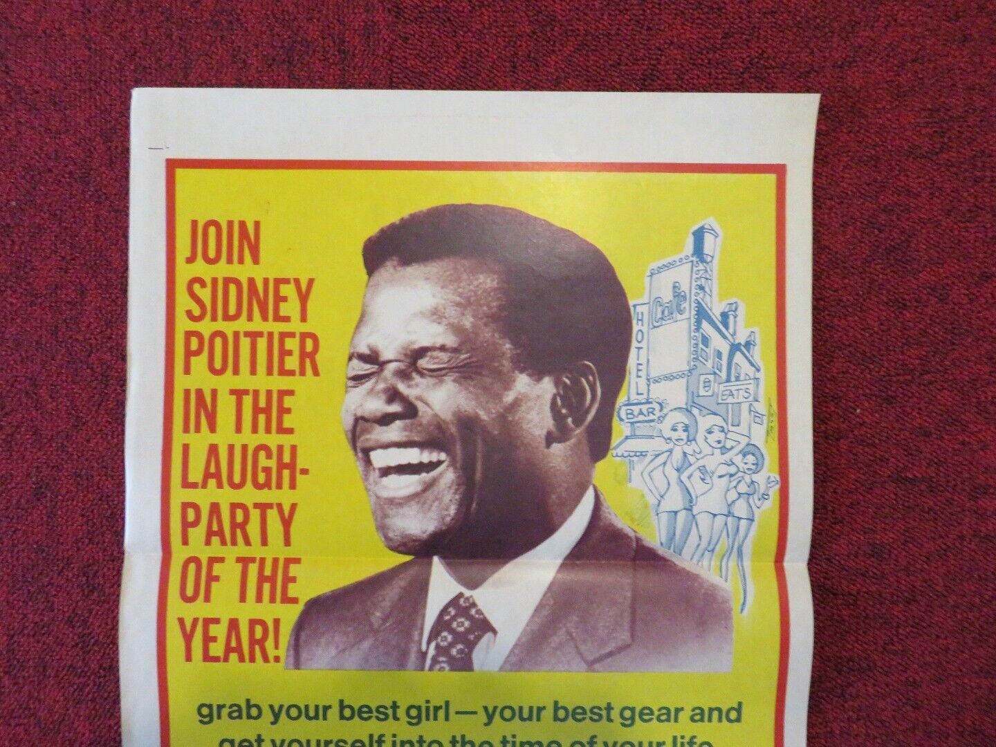 UPTOWN SATURDAY NIGHT FOLDED AUSTRALIAN DAYBILL POSTER Sidney Poitier Bill Cosby - Rendezvous Cinema