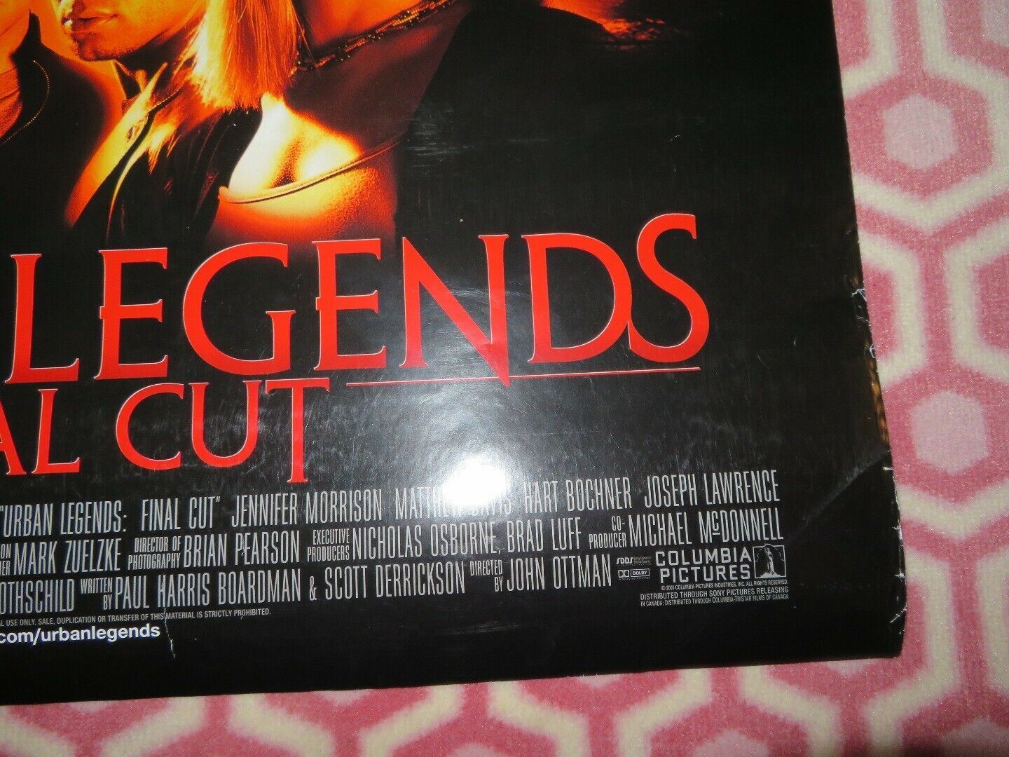 URBAN LEGENDS FINAL CUT US ONE SHEET ROLLED POSTER EVA MENDES 2000 Rendezvous Cinema Movie posters