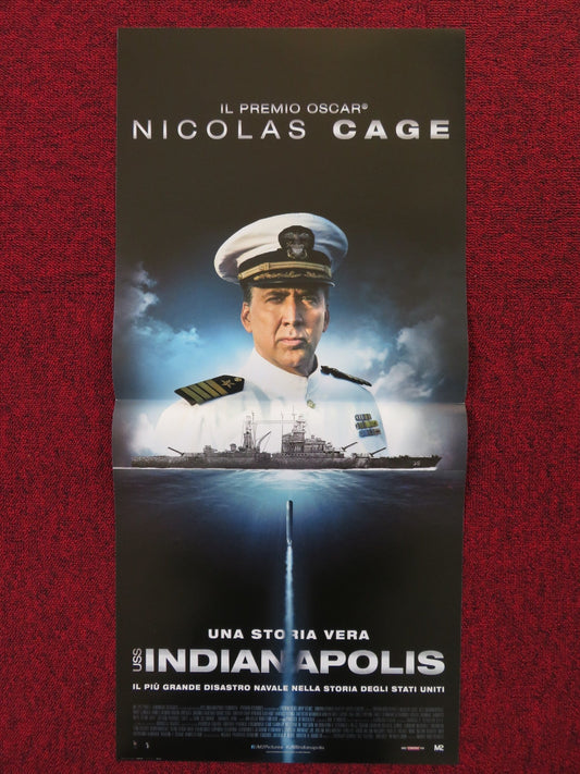 USS INDIANAPOLIS: MEN OF COURAGE ITALIAN LOCANDINA POSTER NICOLAS CAGE 2016 Rendezvous Cinema Movie posters