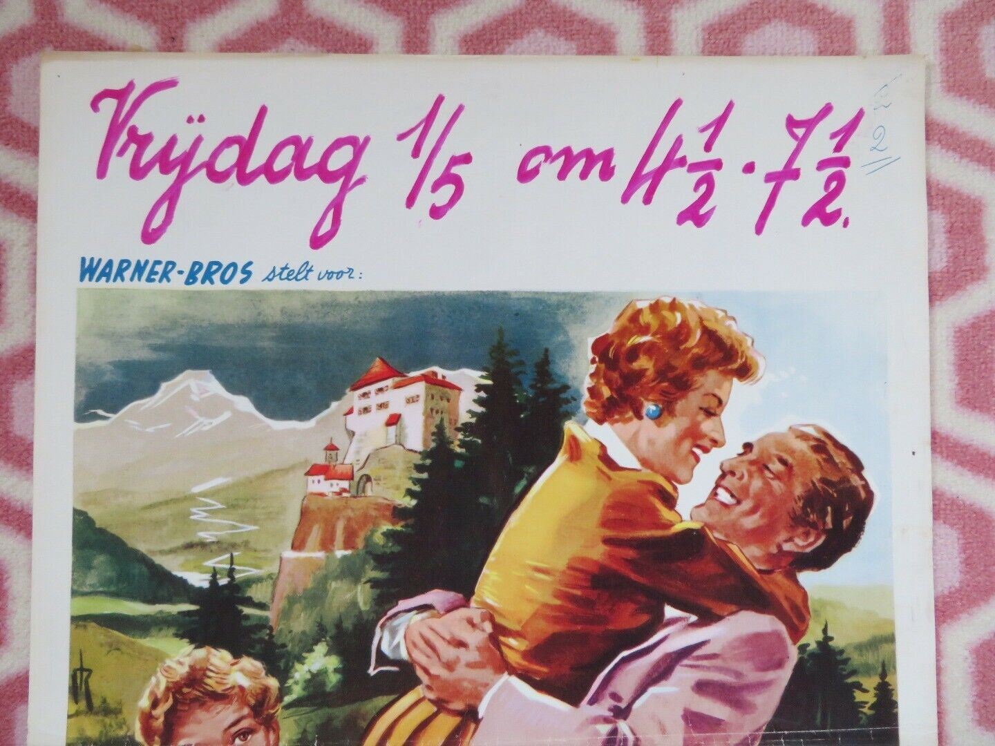 VACANCES AU TYROL/ Castle in Tyrol BELGIUM (21.5"x14") POSTER HANS SOHNKER 1957 Movie posters