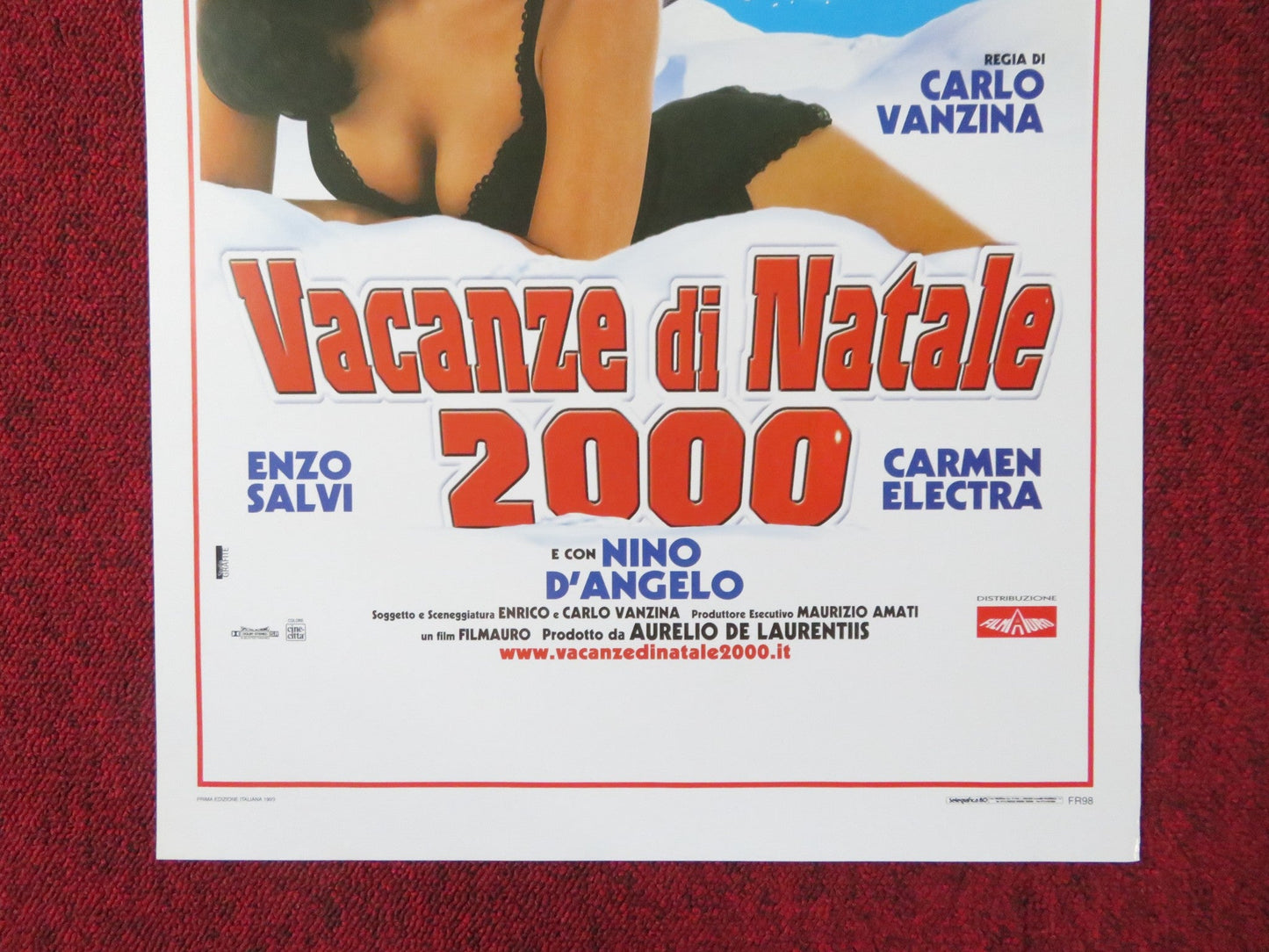 VACANZE DI NATALE 2000 ITALIAN LOCANDINA POSTER MASSIMO BOLDI MEGAN GALE 1999 Rendezvous Cinema Movie posters