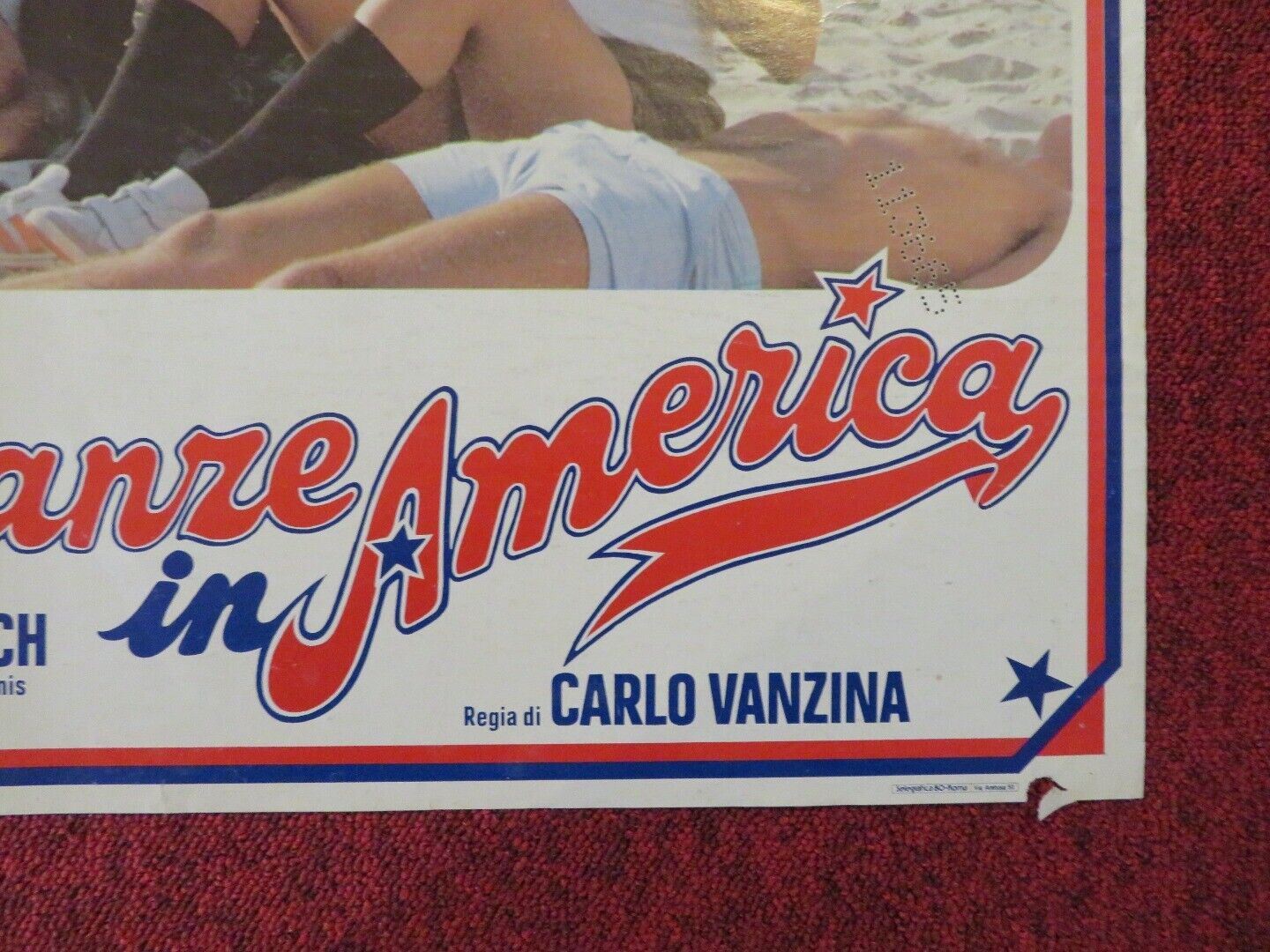 VACANZE IN AMERICA ITALIAN FOTOBUSTA POSTER JERRY CALA CHRISTIAN DE SICA 1984 - Rendezvous Cinema