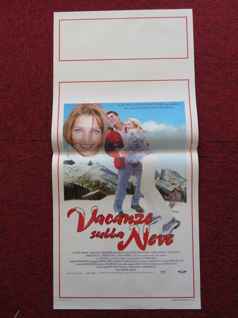 VACANZE SULLA NEVE ITALIAN LOCANDINA (27.5"x13") POSTER ATTILIO FONTANA 1999 Movie posters