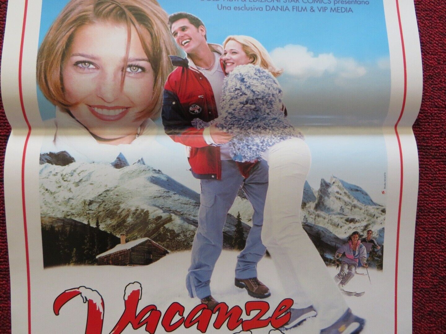 VACANZE SULLA NEVE ITALIAN LOCANDINA (27.5"x13") POSTER ATTILIO FONTANA 1999 Movie posters