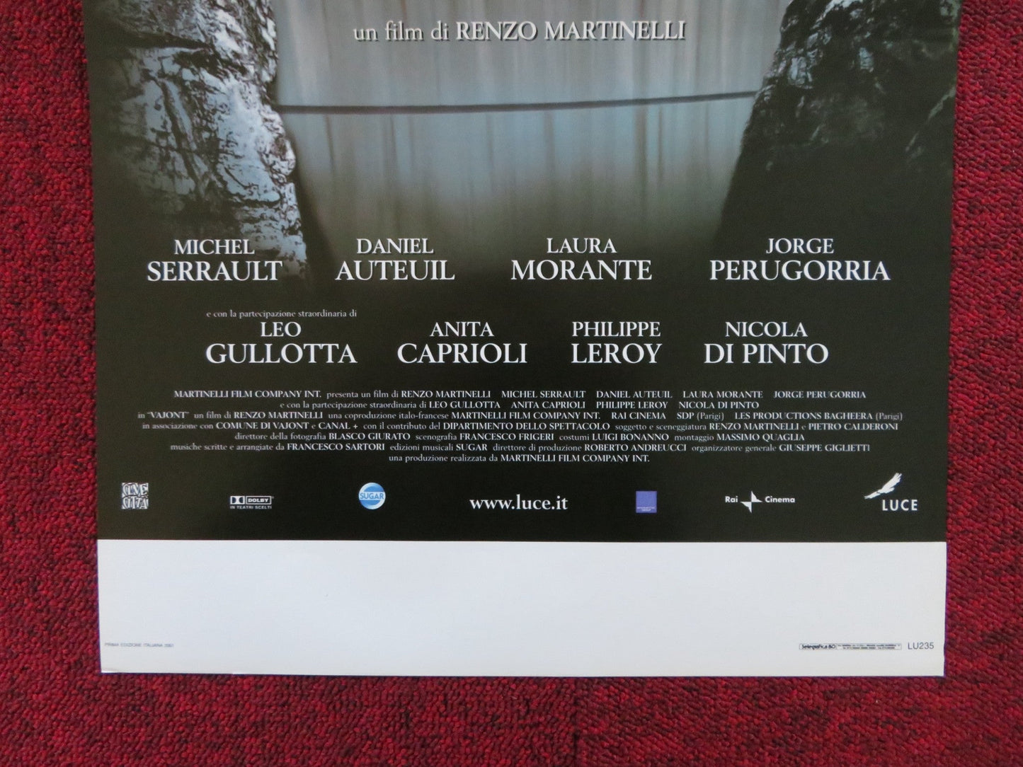 VAJONT - LA DIGA DEL DISONORE ITALIAN LOCANDINA POSTER MICHEL SERRAULT 2001 Rendezvous Cinema Movie posters