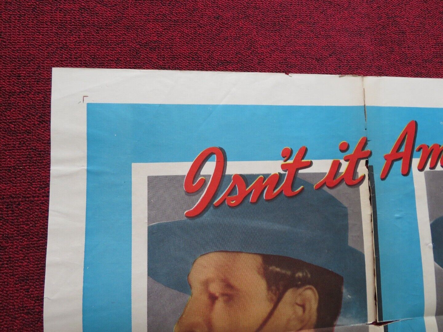 VALENTINO FOLDED US ONE SHEET POSTER ANTHONY DEXTER ELEANOR PARKER 1951 Movie posters