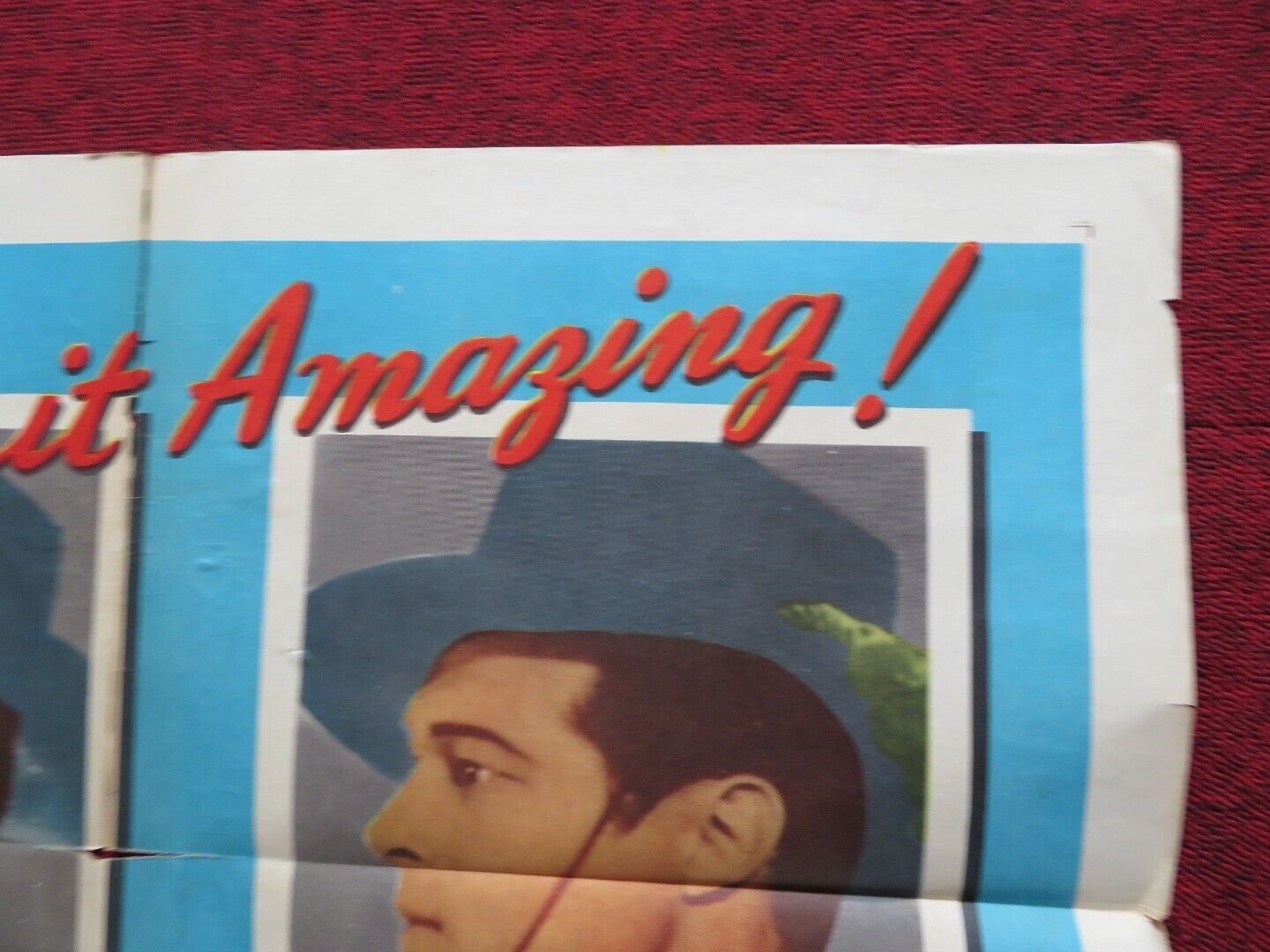 VALENTINO FOLDED US ONE SHEET POSTER ANTHONY DEXTER ELEANOR PARKER 1951 Movie posters