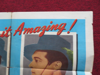 VALENTINO FOLDED US ONE SHEET POSTER ANTHONY DEXTER ELEANOR PARKER 1951 Movie posters