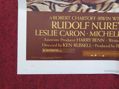 VALENTINO FOLDED US ONE SHEET POSTER RUDOLF NUREYEV LESLIE CARON 1977 Rendezvous Cinema Movie posters