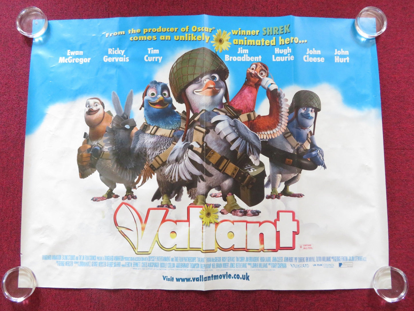 VALIANT UK QUAD (30"x 40") ROLLED POSTER EWAN MCGREGOR RICKY GERVAIS 2005 Rendezvous Cinema Movie posters