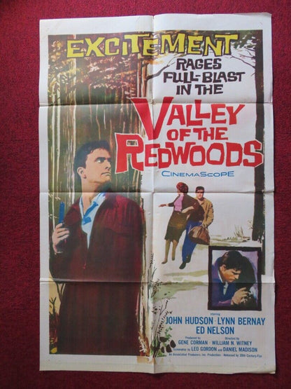VALLEY OF REDWOODS FOLDED US ONE SHEET POSTER LYNETTE BERNAY JOHN HUDSON 1960 Movie posters