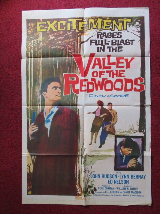 VALLEY OF REDWOODS FOLDED US ONE SHEET POSTER LYNETTE BERNAY JOHN HUDSON 1960 Movie posters