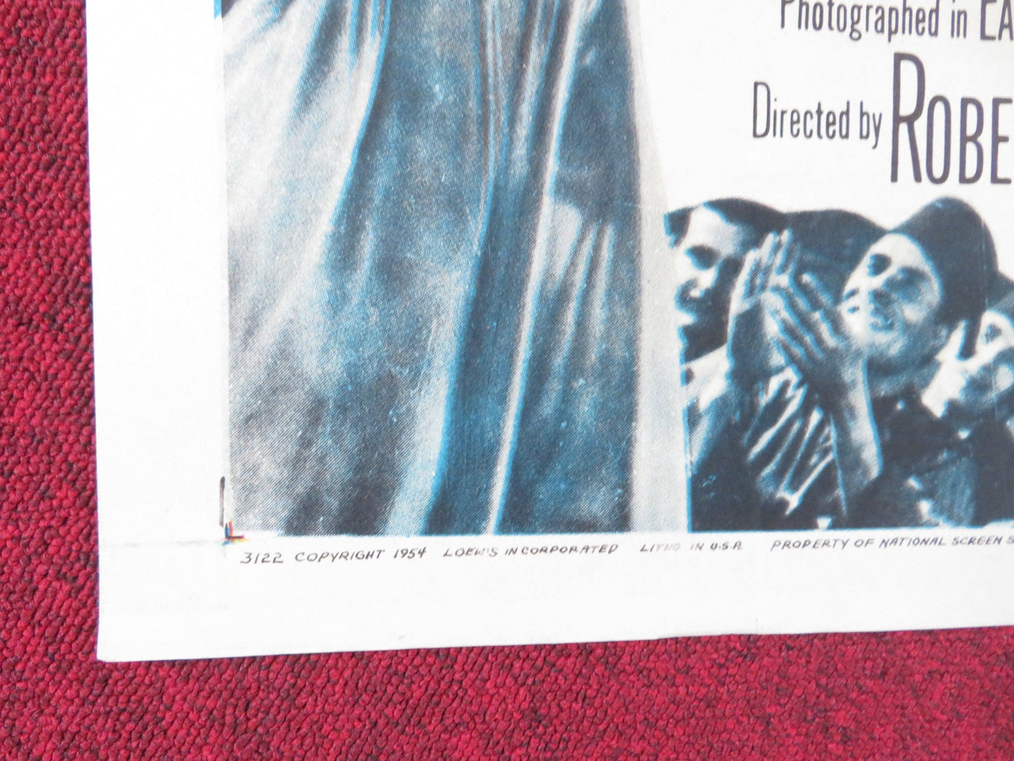 VALLEY OF THE KINGS FOLDED US ONE SHEET POSTER ROBERT TAYLOR ELEANOR PARKER 1954 Rendezvous Cinema Movie posters