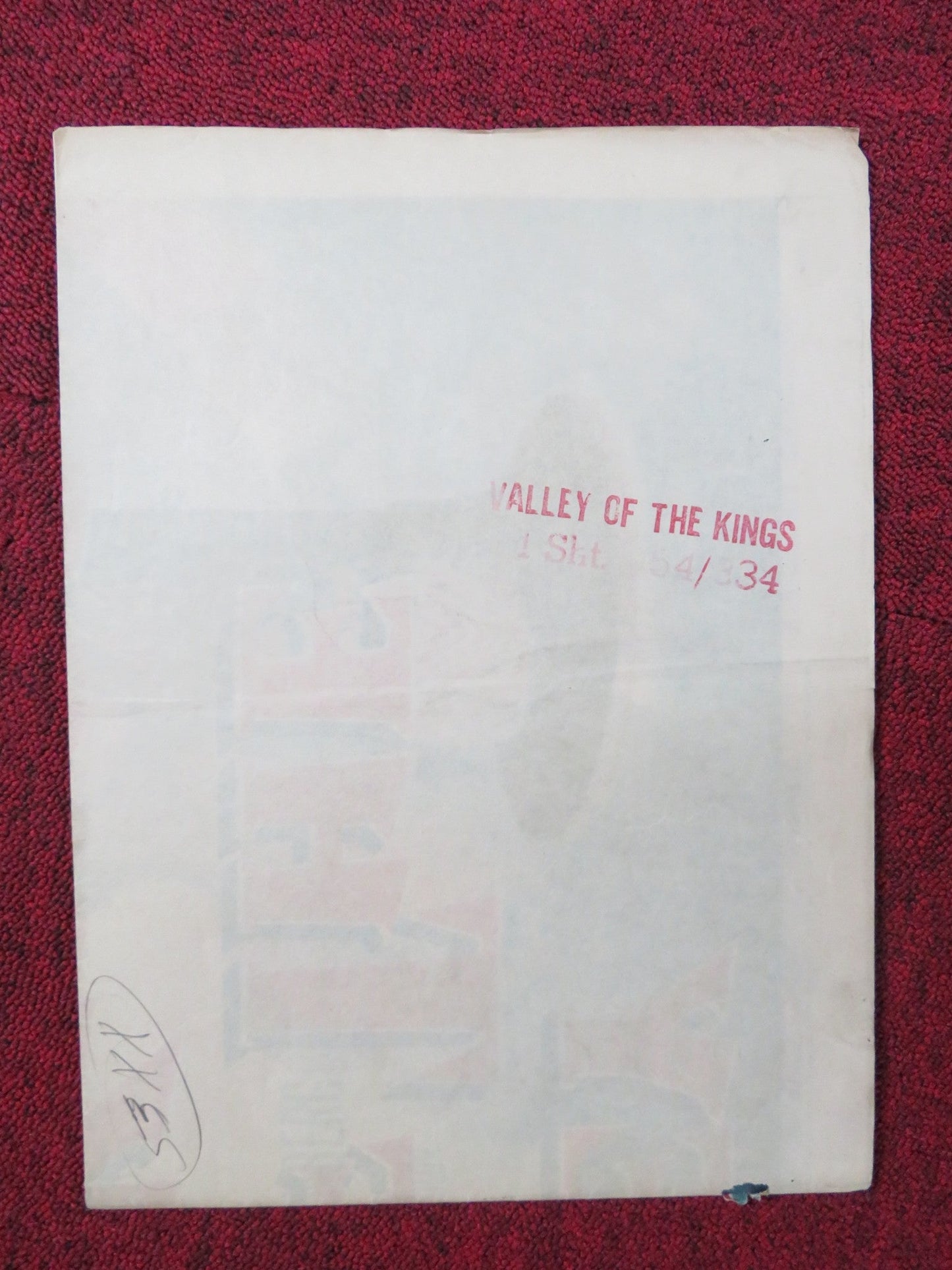 VALLEY OF THE KINGS FOLDED US ONE SHEET POSTER ROBERT TAYLOR ELEANOR PARKER 1954 Rendezvous Cinema Movie posters