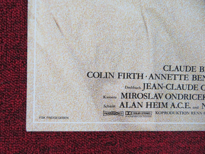 VALMONT GERMAN A1 POSTER COLIN FIRTH ANNETTE BENING 1989 Rendezvous Cinema Movie posters