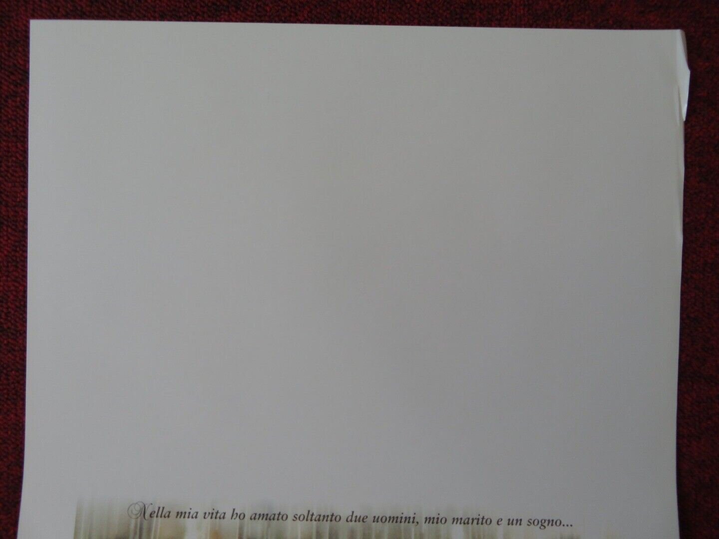 VANIGLIA E CIOCCLATO ITALIAN LOCANDINA (27.5"x13") POSTER MARIA GRAZIA 2004 Movie posters