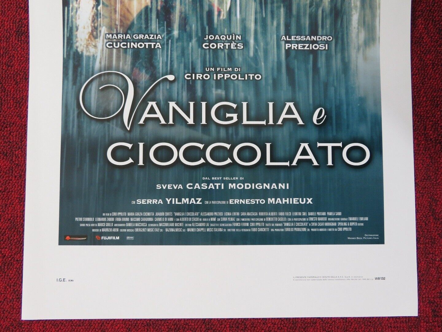 VANIGLIA E CIOCCLATO ITALIAN LOCANDINA (27.5"x13") POSTER MARIA GRAZIA 2004 Movie posters