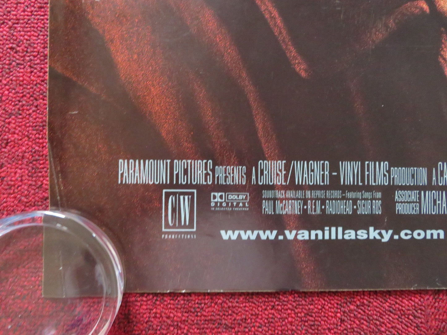 VANILLA SKY UK QUAD (30"x 40") ROLLED POSTER TOM CRUISE PENELOPE CRUZ 2001 Rendezvous Cinema Movie posters