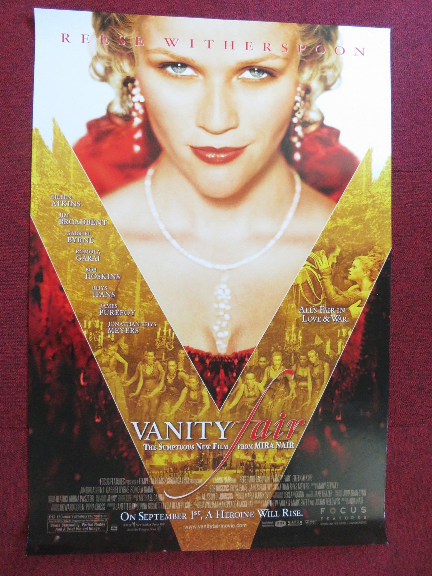 VANITY FAIR US ONE SHEET ROLLED POSTER REESE WITHERSPOON 2004 Rendezvous Cinema Movie posters