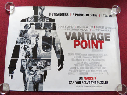 VANTAGE POINT UK QUAD (30"x 40") ROLLED POSTER DENIS QUAID MATTHEW FOX 2008 Rendezvous Cinema Movie posters
