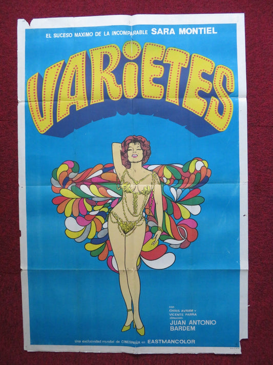 VARIETES ARGENTINIAN POSTER SARA MONTIEL VICENTE PARRA 1971 Rendezvous Cinema Movie posters