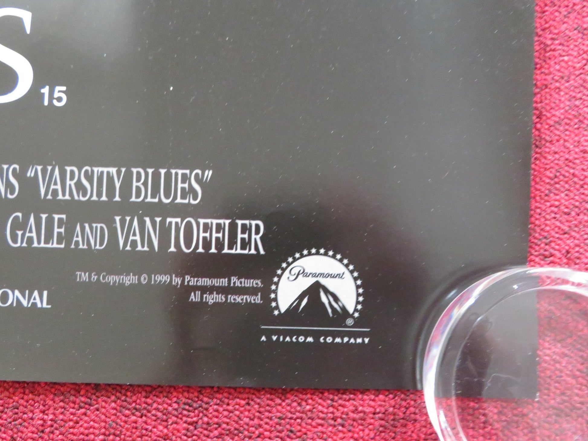 VARSITY BLUES UK QUAD (30"x 40") ROLLED POSTER PAUL WALKER JON VOIGHT 1999 Rendezvous Cinema Movie posters