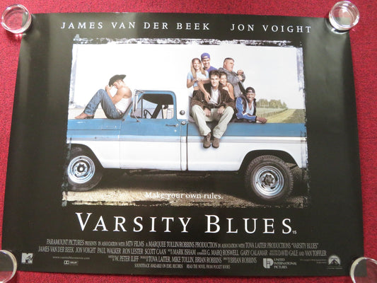 VARSITY BLUES UK QUAD (30"x 40") ROLLED POSTER PAUL WALKER JON VOIGHT 1999 Rendezvous Cinema Movie posters