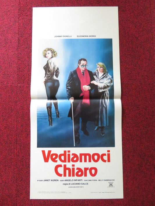 VEDIAMOCI CHIARO ITALIAN LOCANDINA POSTER JOHNNY DORELLI ELEONORA GIORGI 1984 Rendezvous Cinema Movie posters