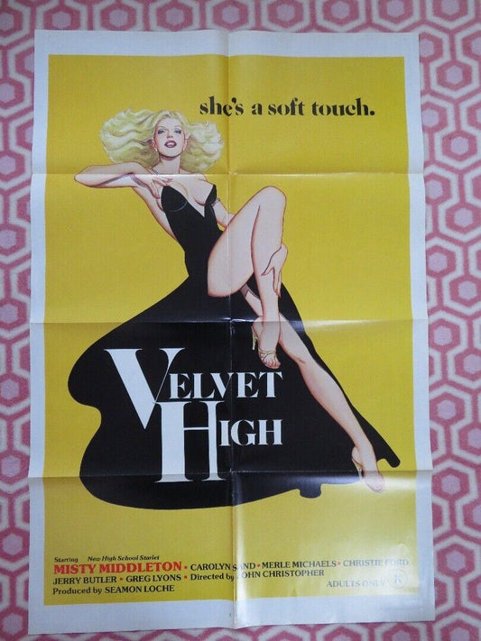 VELVET HIGH FOLDED US ONE SHEET POSTER MISTY MIDDLETON CAROLYN SAND 1981 - Rendezvous Cinema