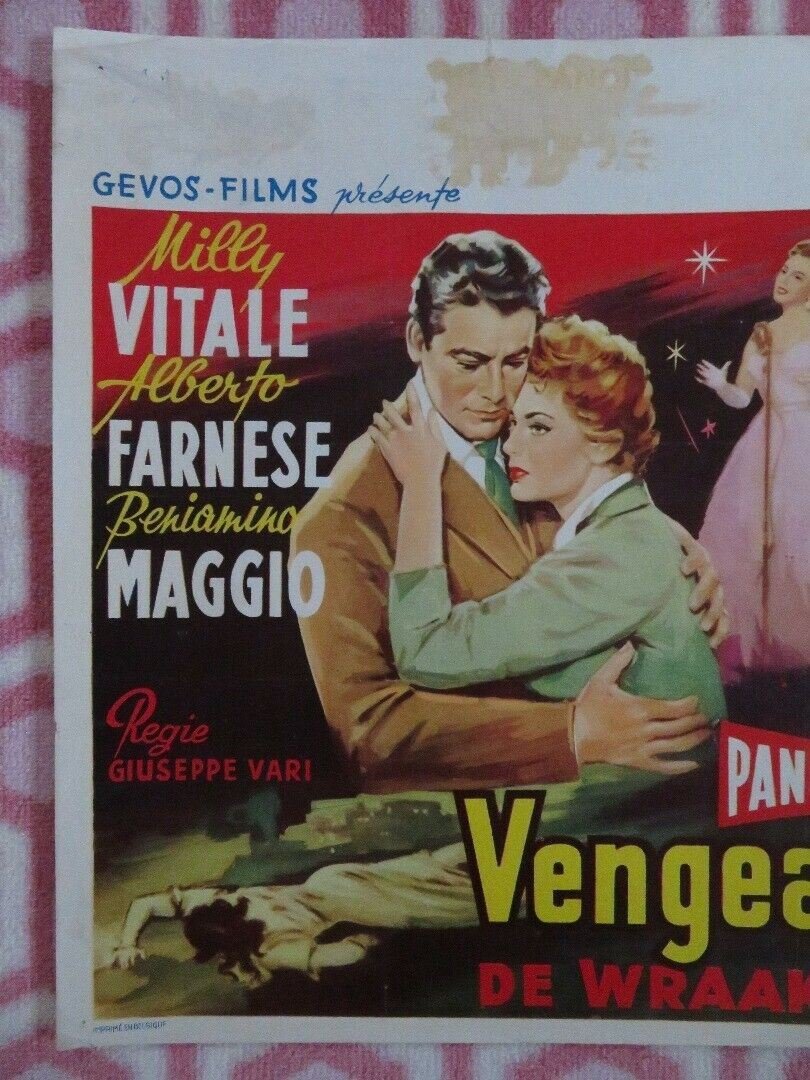 VENGEANCE DU DESTIN/ Vendicata! BELGIUM (14"x 21.5") POSTER 1956 Movie posters