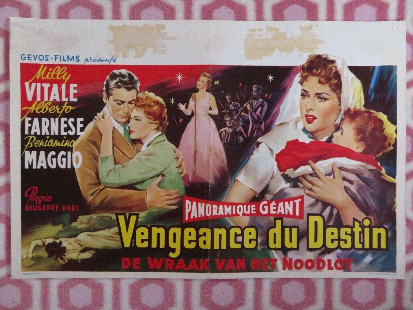 VENGEANCE DU DESTIN/ Vendicata! BELGIUM (14"x 21.5") POSTER 1956 Movie posters