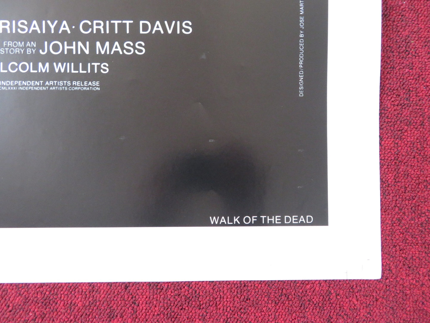 VENGEANCE OF THE ZOMBIES US TRI FOLDED ONE SHEET ROLLED POSTER PAUL NASCHY 1973 Rendezvous Cinema Movie posters