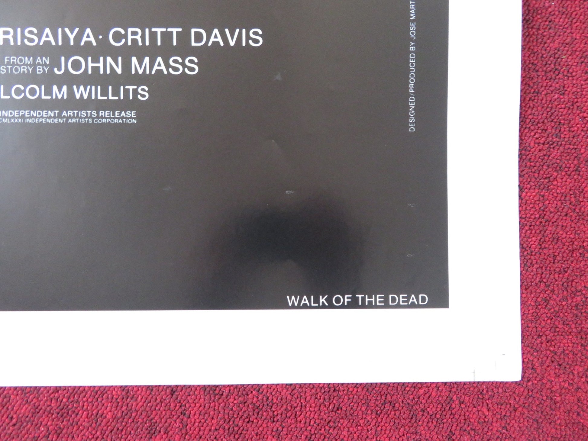 VENGEANCE OF THE ZOMBIES US TRI FOLDED ONE SHEET ROLLED POSTER PAUL NASCHY 1973 Rendezvous Cinema Movie posters