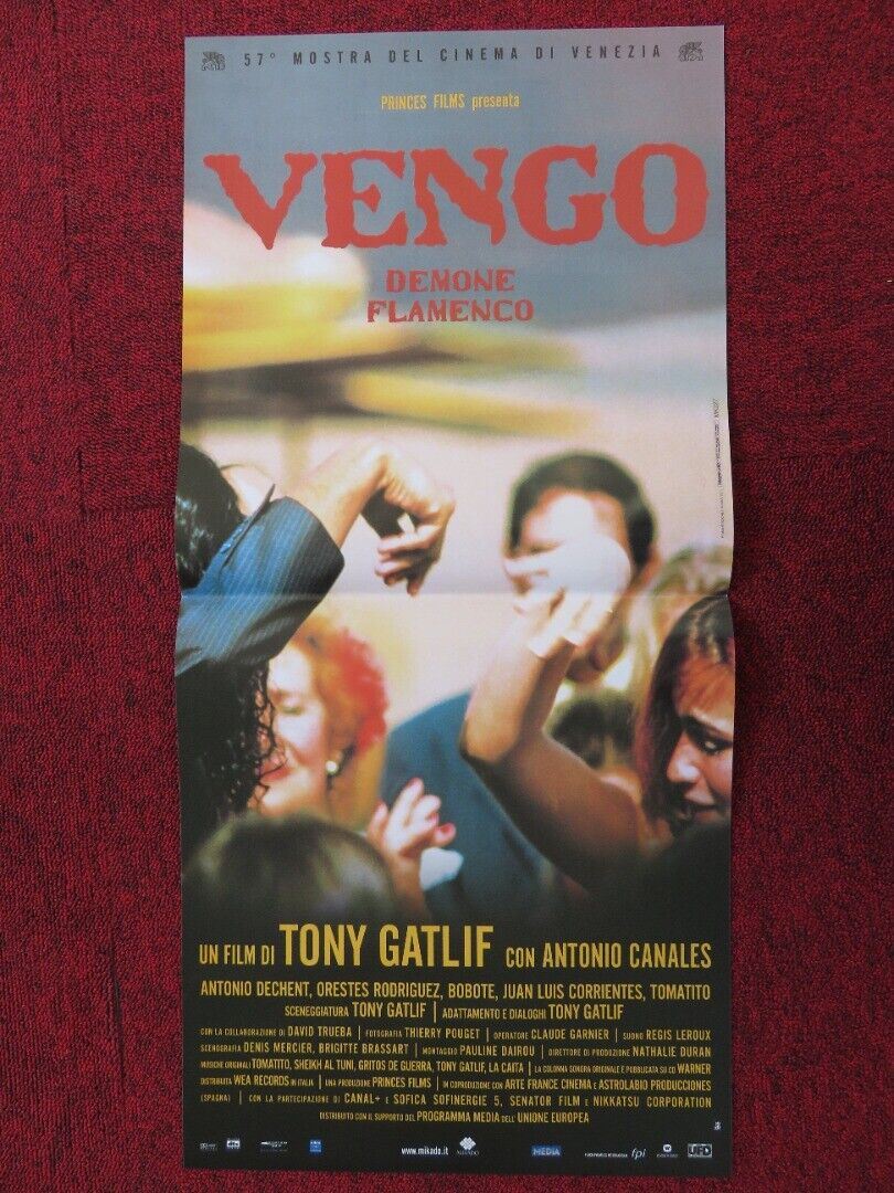 VENGO ITALIAN LOCANDINA (26.5"x12.5") POSTER TONY GATLIF ANTONIO CANALES 2001 Movie posters