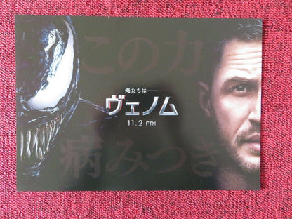 VENOM JAPANESE CHIRASHI (B5) POSTER TOM HARDY MICHELLE WILLIAMS 2018 Movie posters