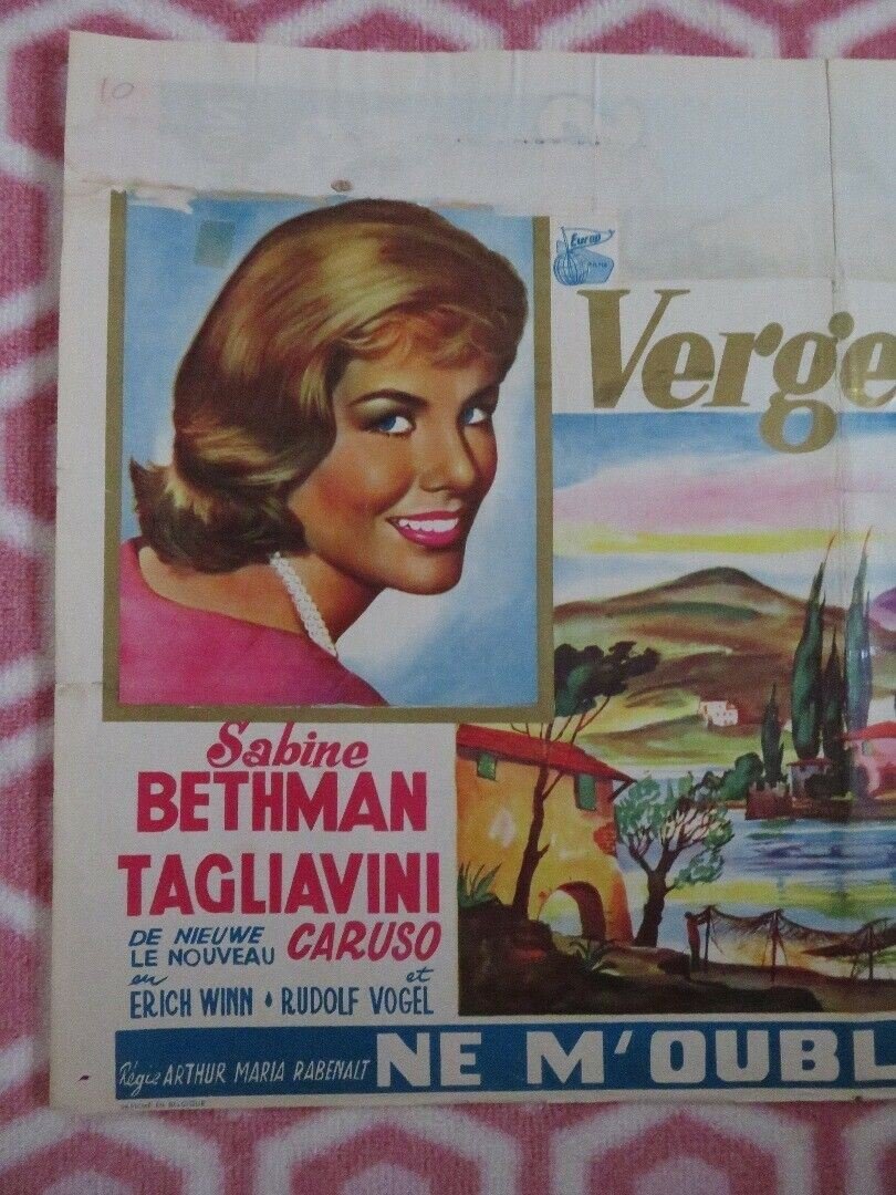 VERGEET MIJ NIET/ Vento di primavera BELGIUM (14.5"x 21") POSTER 1958 Movie posters