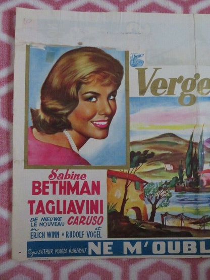 VERGEET MIJ NIET/ Vento di primavera BELGIUM (14.5"x 21") POSTER 1958 Movie posters