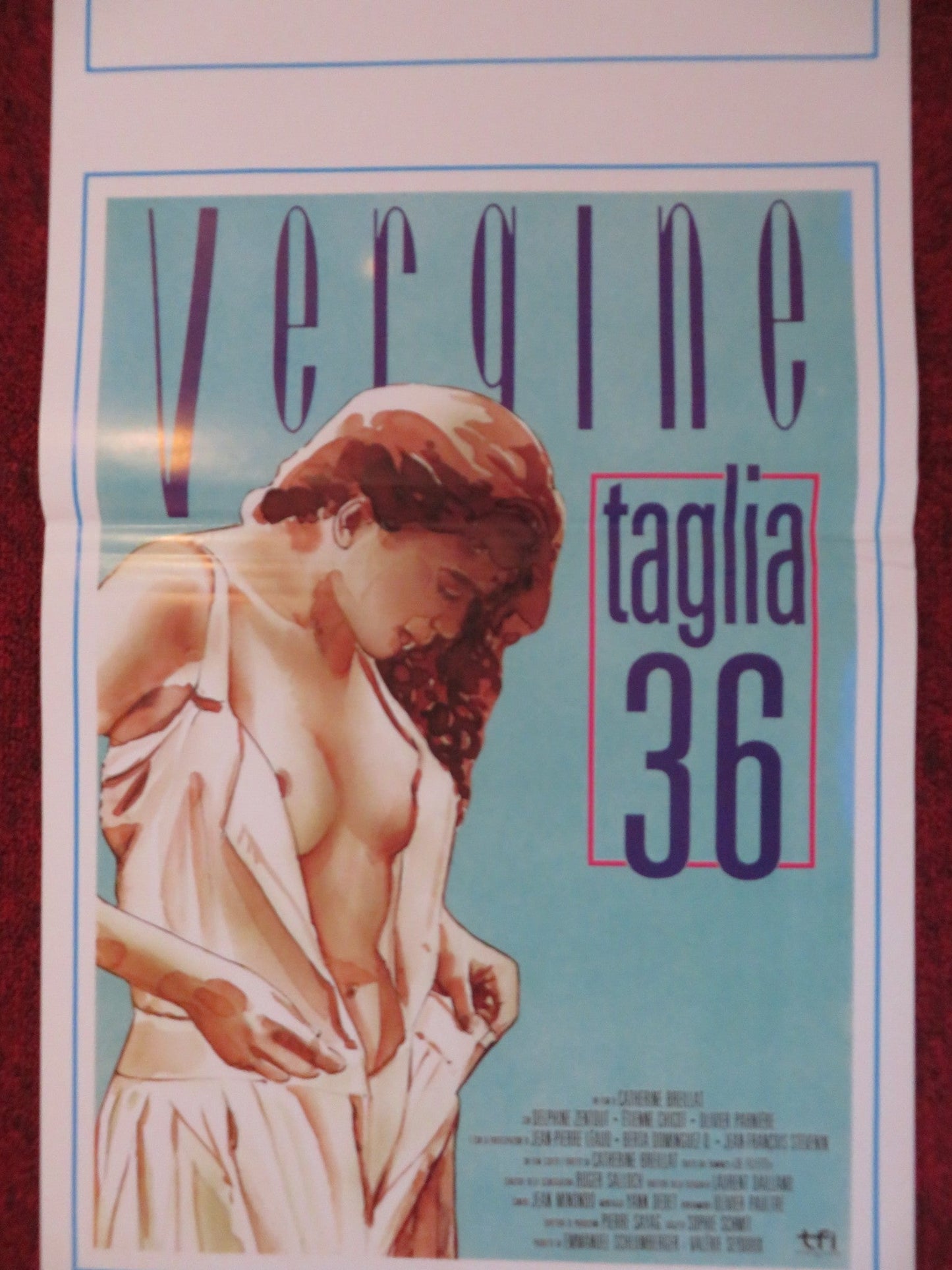 VERGINE TAGLIA 36 ITALIAN LOCANDINA POSTER DELPHINE ZENTOUT 1989 Rendezvous Cinema Movie posters