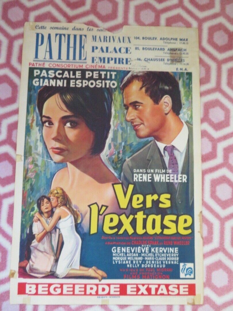 VERS LEXTASE/ Towards Ecstasy BELGIUM (22"x14.5") POSTER PASCALE PETIT 1960 Movie posters