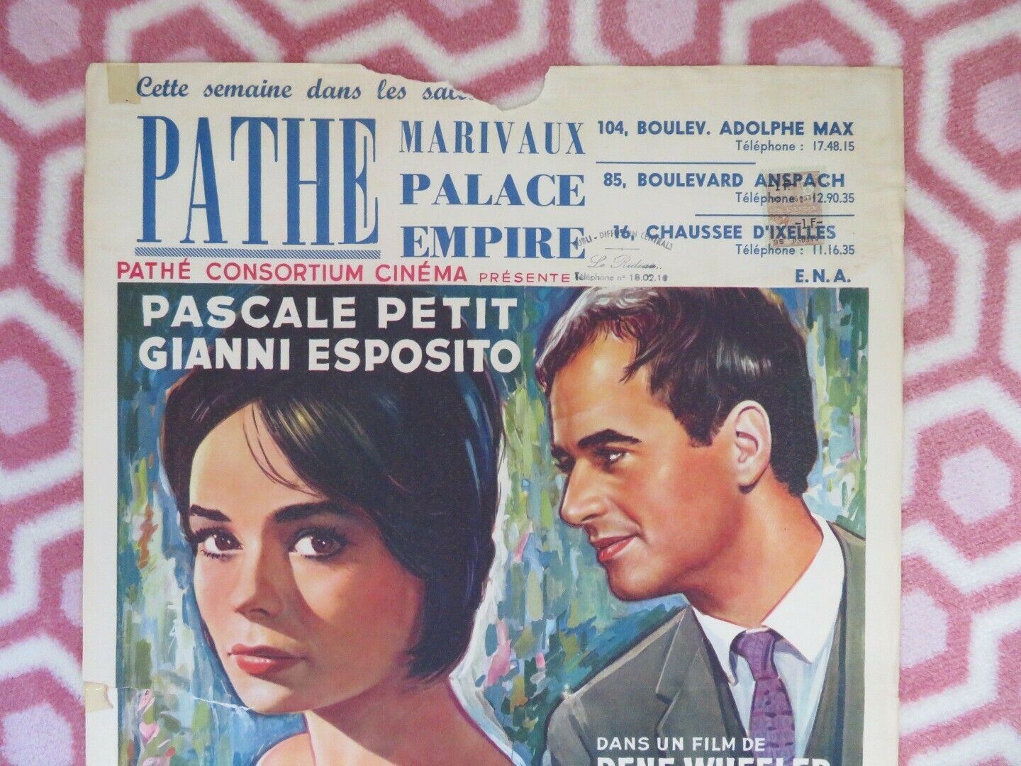 VERS LEXTASE/ Towards Ecstasy BELGIUM (22"x14.5") POSTER PASCALE PETIT 1960 Movie posters