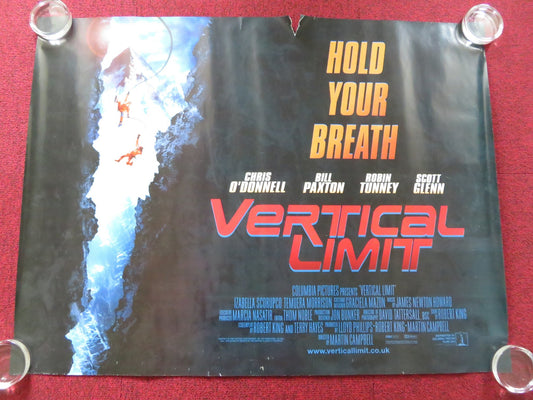 VERTICAL LIMIT UK QUAD (30"x 40") ROLLED POSTER CHRIS O'DONNELL R. TUNNEY 2000 Rendezvous Cinema Movie posters