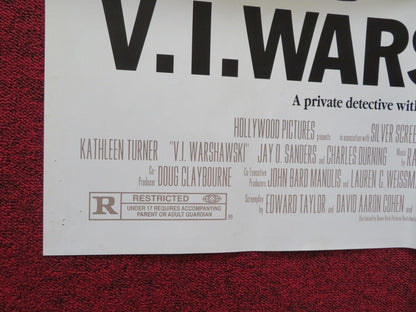 V.I. WARSHAWSKI FOLDED US ONE SHEET POSTER KATHLEEN TURNER 1991 Movie posters