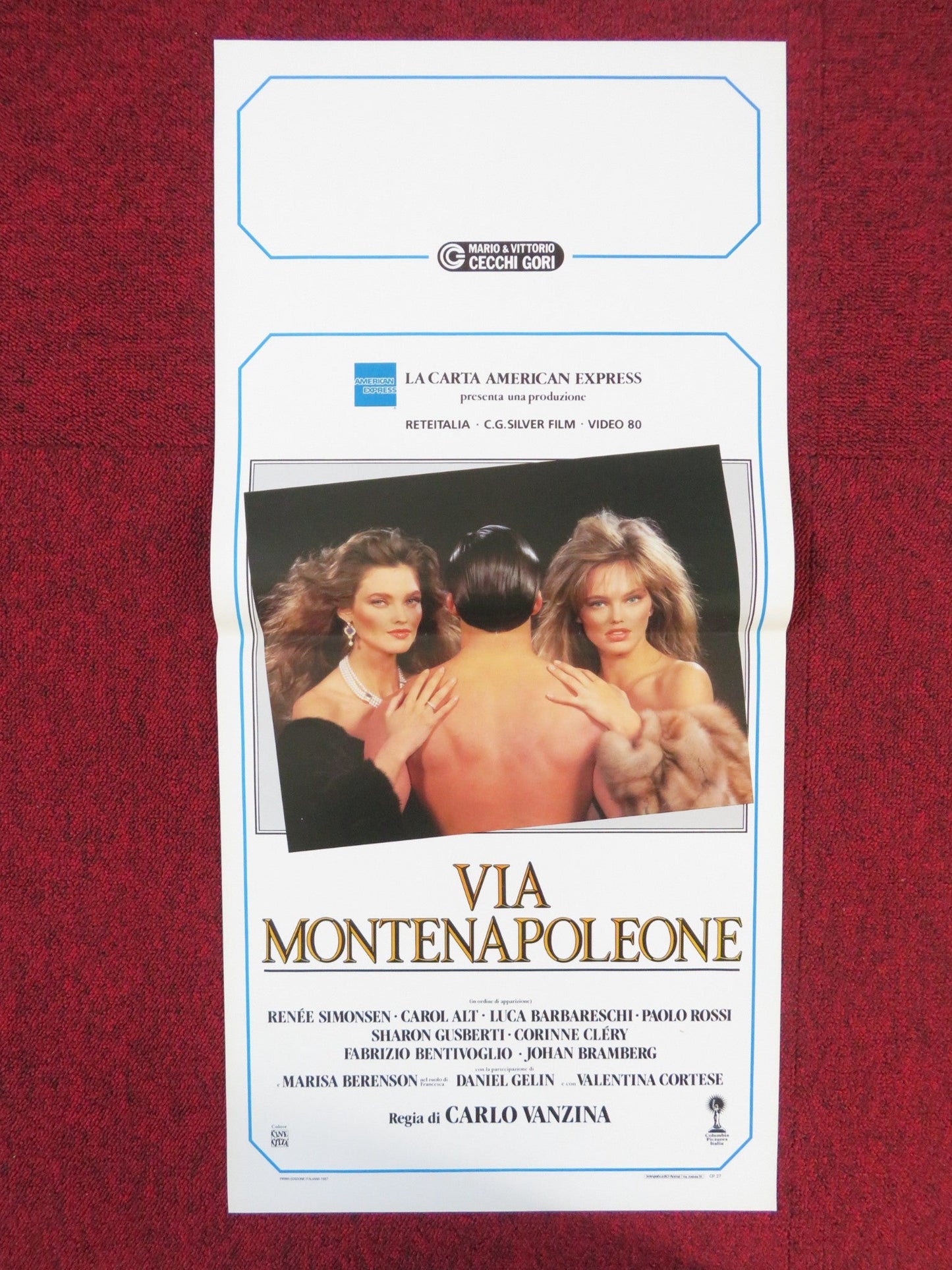 VIA MONTENAPOLEONE ITALIAN LOCANDINA POSTER CAROL ALT RENEE SIMONSEN 1987 Rendezvous Cinema Movie posters