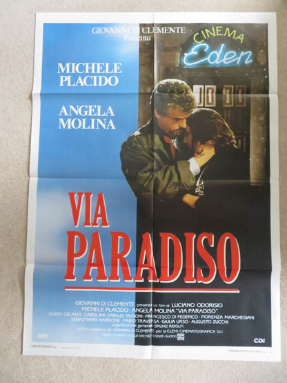 VIA PARADISO ITALIAN 2 FOGLIO POSTER MICHELE PLACIDO ANGELA MOLINA 1988 Rendezvous Cinema Movie posters