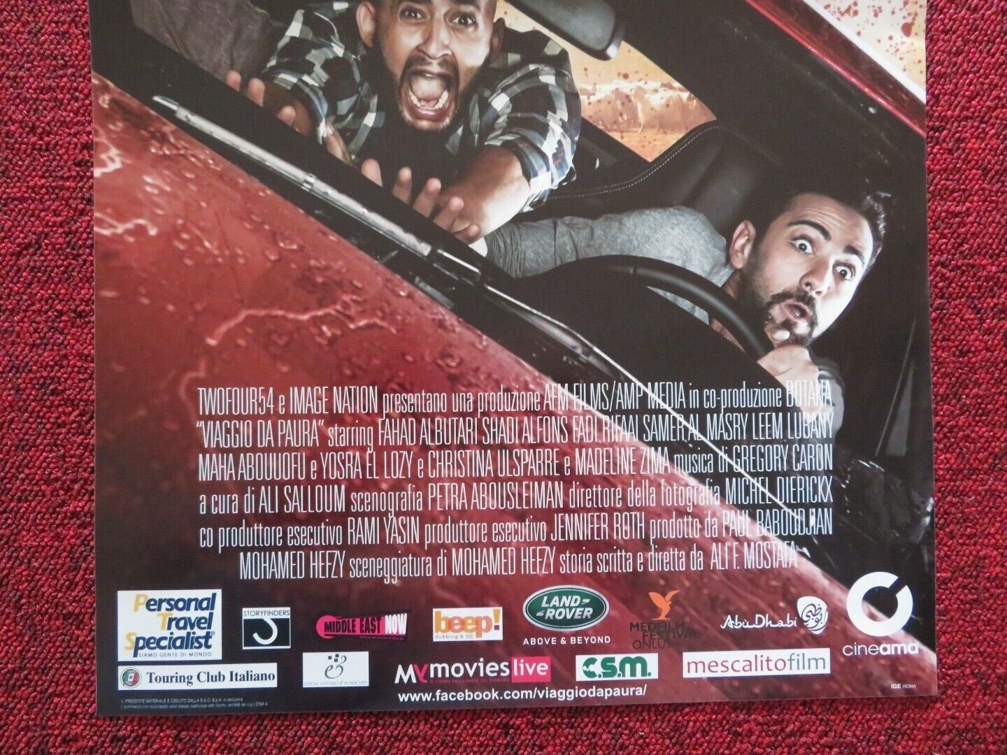 VIAGGIO DA PAURA / FROM A TO B ITALIAN LOCANDINA (27"x12.5") POSTER F ALBUT '14 - Rendezvous Cinema